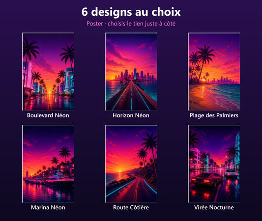 Les 6 designs de poster au choix