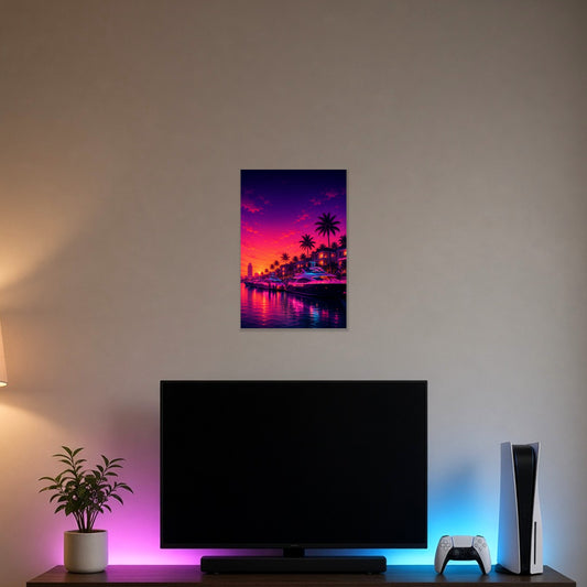 Poster Marina Néon — Poster – 30×46 cm – mise en situation