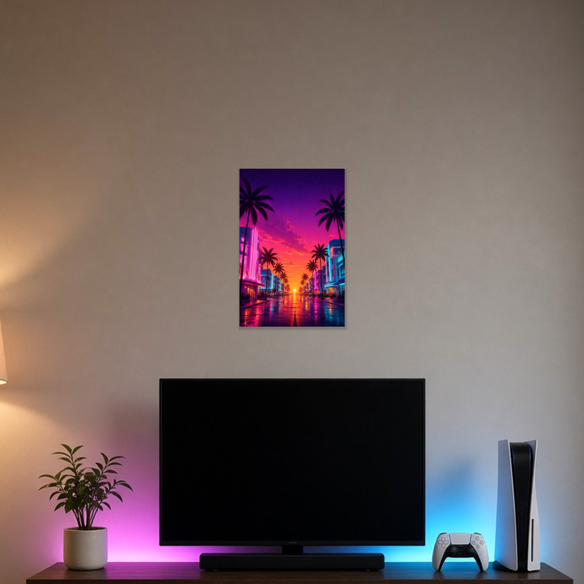 Poster Boulevard Néon — Poster – 30×46 cm – mise en situation