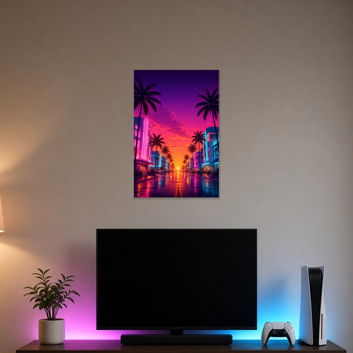 Poster Boulevard Néon — Poster – 41×61 cm – mise en situation