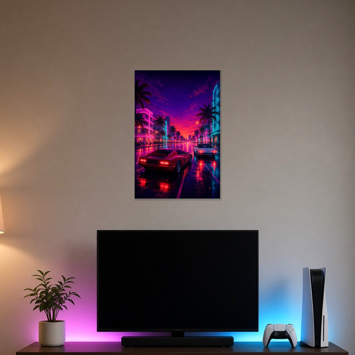 Poster Virée Nocturne — Poster – 41×61 cm – mise en situation