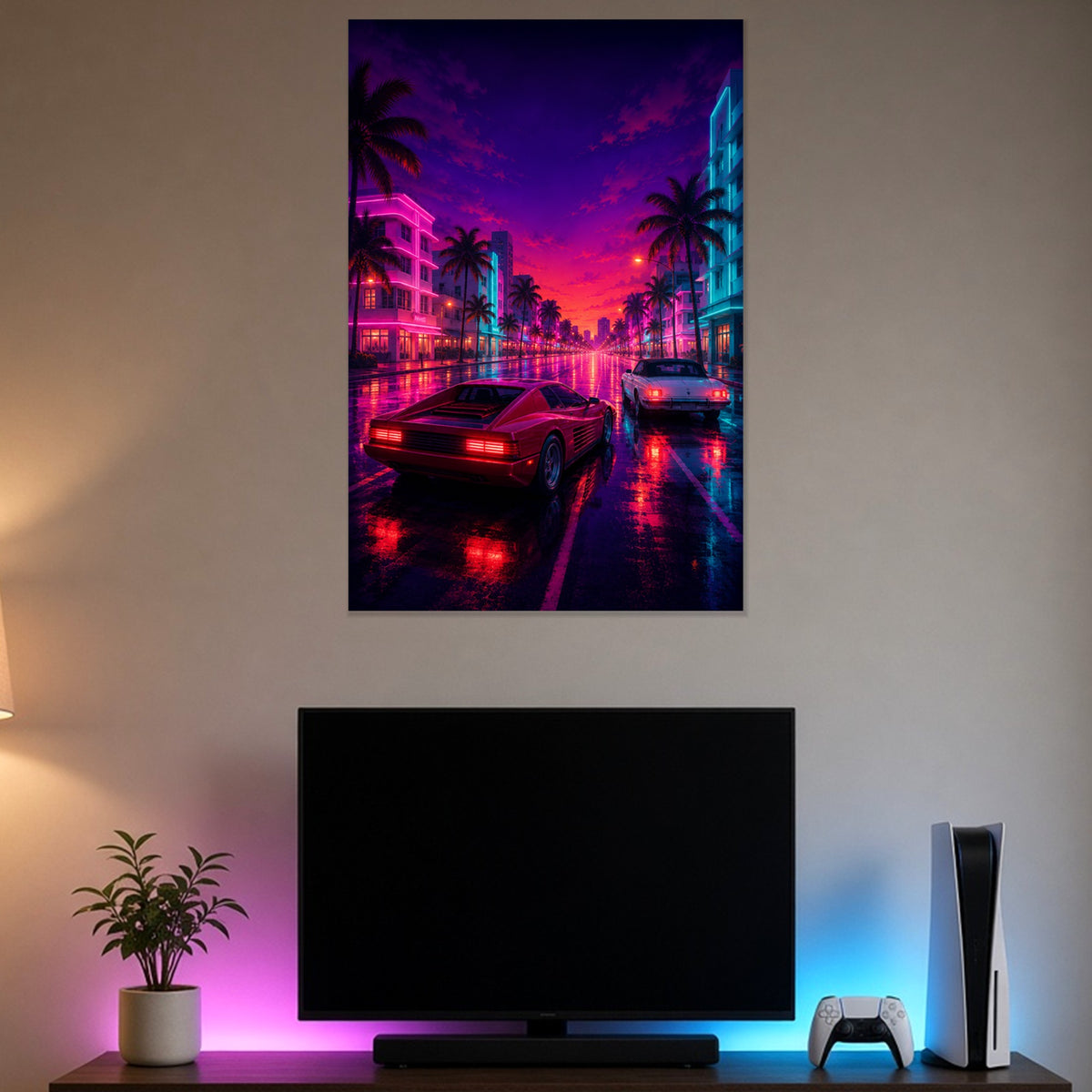 Poster Virée Nocturne — Poster – 61×91 cm – mise en situation