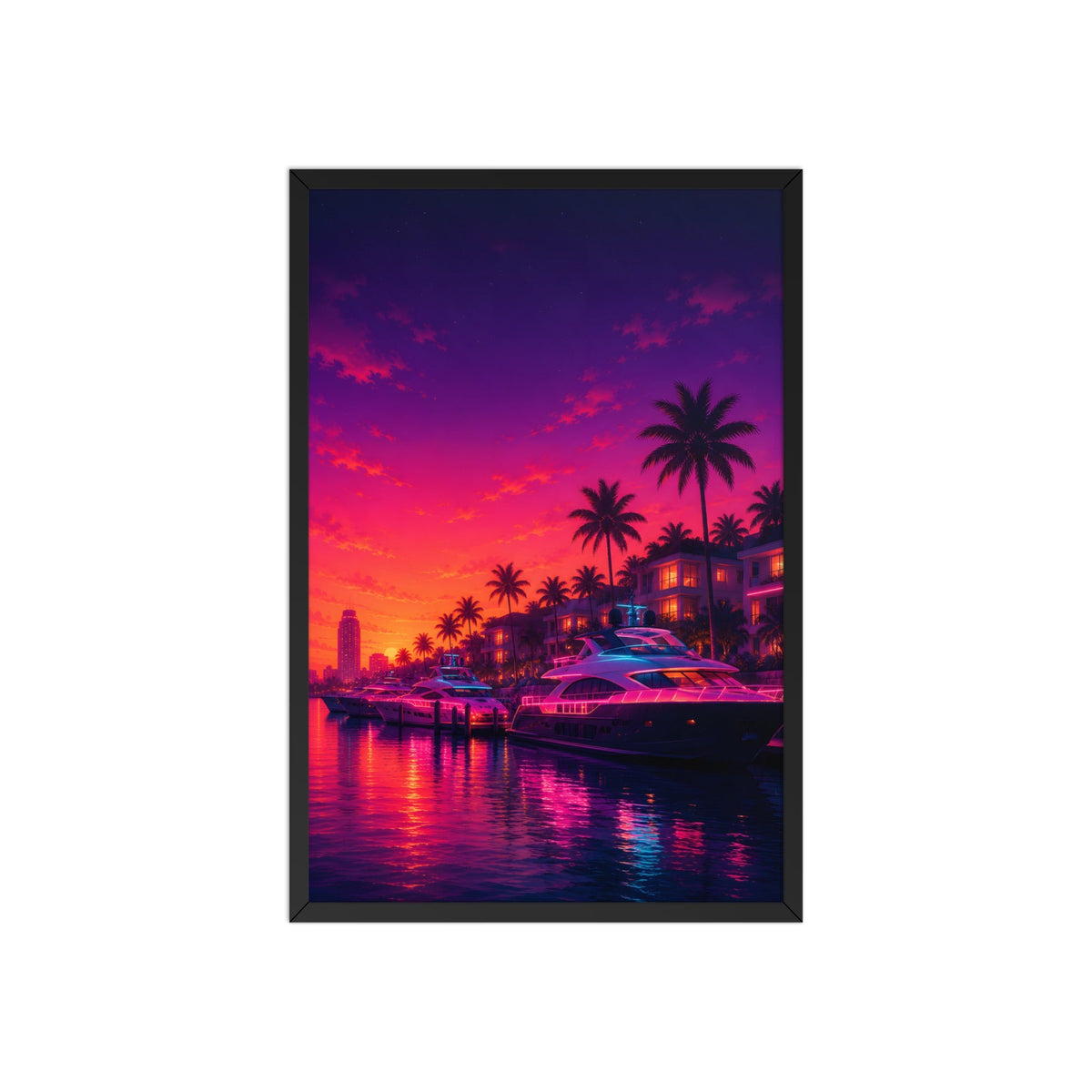 Tableau encadré – Noir / 51×76 cm